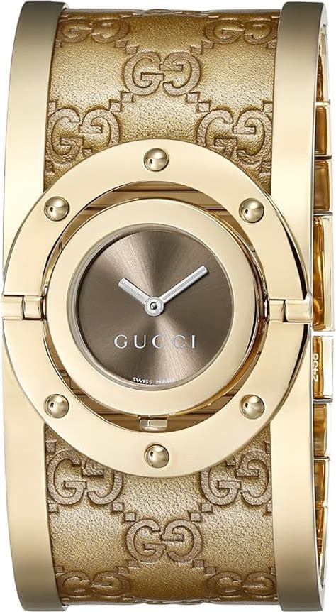 gucci guccissima gold watch|Gucci gold watch sale.